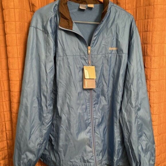 Reebok Relaxed Mesh Tracksuit Jacket Blue NWT XL - Picture 1 of 8